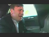 Bride and a cuckolded groom in the back of the limo - a  perfect wedding gift