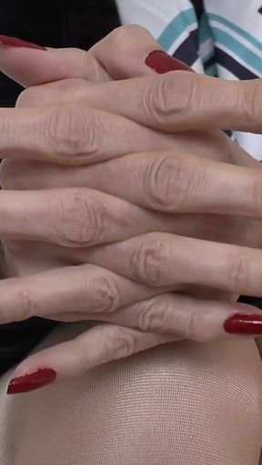 Elegant Long Red Fingernails, Lady Victoria Valente