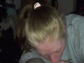 Gf sucking my fat cock and eating jizz in the end