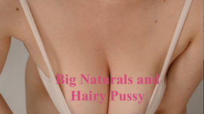 Curvy Girl with Big Natural Tits and Hairy Pussy Shows Off for You