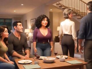 Steamy Weekend Surprise with Captivating Aged Aunt and Fiancée Loving Approval (AI generated)