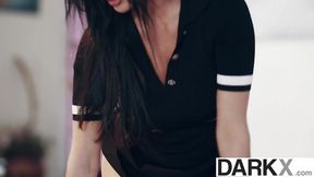 Brunette beauty Anissa Kate takes on a monster cock