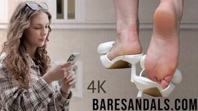 Katia high heel sandals shoeplay on the balcony - 25044 - 4K