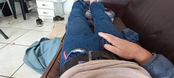 Playing in jeans