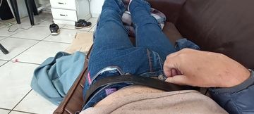 Playing in jeans