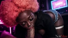 ebony beauty with a huge ass rides a thick dick deep [ai]