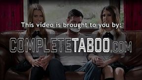 Teens in forbidden 3way