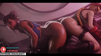 Chun Li And Cammy Hot Double Ass Jerking And Big Cumshot - Hottest Hentai 4k 60fps