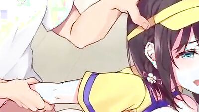 Sexy skirt-wearing babe in skimpy outfit gets pounded from behind in hentai