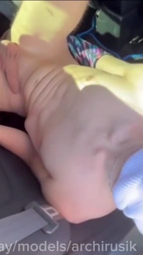 Fucked to cum ! Gentle femboy on the highway fucks a taxi driver for a ride !   Clip 1