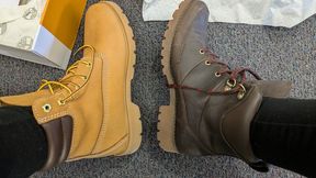 18-year-old Jenna POV Try-On Haul Timberland Boots in store Female Point Of View Feet Foot Shoes