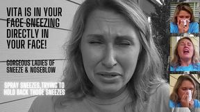 VITA IS SNEEZING RIGHT INTO YOUR FACE! SNEEZING, SNEEZE, AND MORE SNEEZING! wmv footage