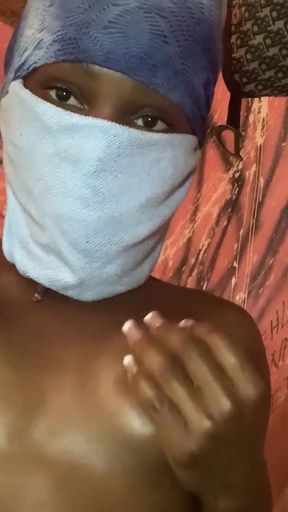 Hot ebony petite babe boob massage   Clip 3