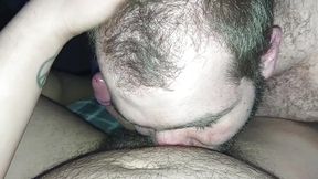 I love sucking my man's uncut cock!