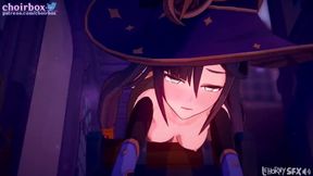Anime Babe Mona (Genshin Impact) in Doggy Style Sex Position