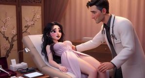Luna's Sensual First Checkup Gothic Beauty Awakens in Her Doctor's Caring Hands (AI generated)