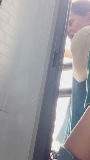 Memorable moment from "My wife encourages me to fuck on the balcony in front of the neighbors!"