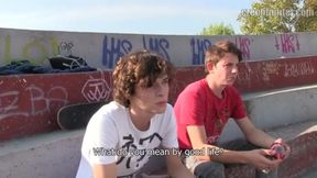 CZECH HUNTER 375 - Skateboarding Twinks Get Paid To Be In A Raw Threesome