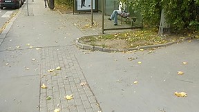 Adventurous golden-haired goes for public sex