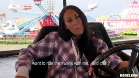 Public Pickups - Brunette Czech El Storm Rides Bumper Cars &amp; Gives Steve a POV Blowjob with Steve Q &amp; Gets Doggystyle Fuck