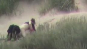 I caught a horny couple making love in the sandy dunes