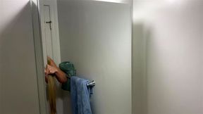 Crossdresser Fixing Messy Wig