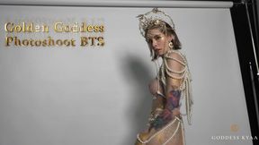 Golden Goddess Photoshoot BTS - Kyaaism Vibes Sensual Femdom Art - 4K MP4