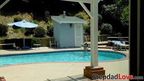 Wild Stepdad Pumps Young Stepdaughters Tight Hole In Living Room