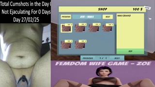 Femdom Wife Game - Zoe PT1 (COCK CAM GAMEPLAY)