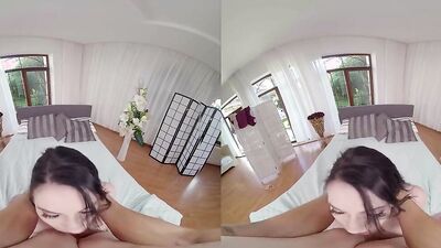 Anna De Ville is riding some hard cock in a VR