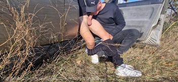 A Stranger Got Into My Car, Jerked off My Cock, and Fucked Me Right on the Highway in Public