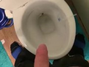 I was trying to have a wee but my cock gone hard and i couldn’t make it :)