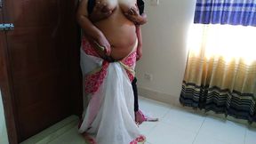 Gujarati Sexy Aunty Having Sex with Sex Toy While Watching Neighbor Helping Her by Fucking While Her Husband Was Not at Home