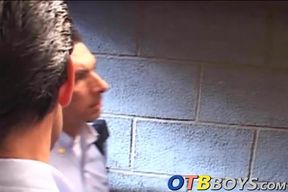 David is becoming accustomed to prison life by sucking cock