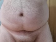 Fully naked and cumming on table