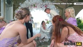 Braut anal entjungfert beim Hochzeitsempfang rauchender Schwanz spritzt ihr volles Gesicht