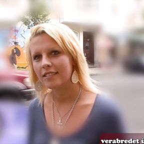 German student persuaded to have sex casting on the street