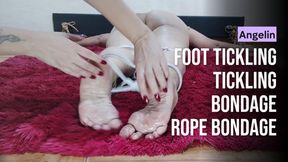 Many tickles to a woman tied with a lot of rope (1)