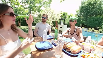 REALITY DUDES - Stepson Benjamin Blue Gets Naughty At The Barbecue And Sucks Stepdad Markus Off Behind The Grill