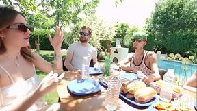 REALITY DUDES - Stepson Benjamin Blue Gets Naughty At The Barbecue And Sucks Stepdad Markus Off Behind The Grill