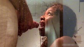Brunette babe with round ass drinks piss and gets creampied