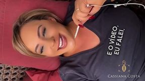 Cassi delicia, fez uma DP gostosa ate quase goza depois esfregou o pau duro na buceta provocando o boy.