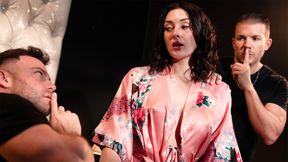 ”Big boobs MILF fucks hubby & best friend to prove her loyalty”