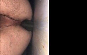 Black Bareback Fuck at the Cabin Glory Hole