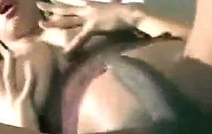 White Guy In Mask With Ebony Tgirl