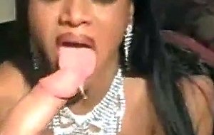 White Guy In Mask With Ebony Tgirl