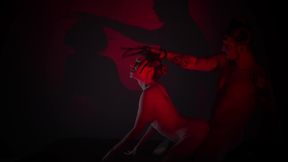 demon fucks pretty girl in her holes