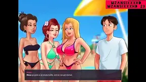 Nerdy dude gets lucky with a group of beautiful cheerleader sluts in a