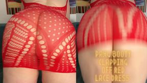 PAWG Booty Clapping off Red Lace Dress 720p