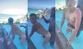 Balcony BBC wrecks white boy while neighbors watch and cream his guts